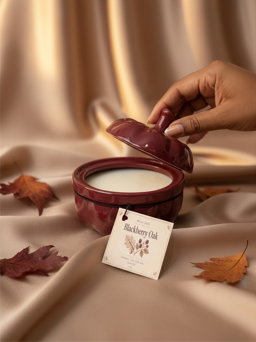 Blackberry Oak — 13 oz Wickless Pumpkin candle