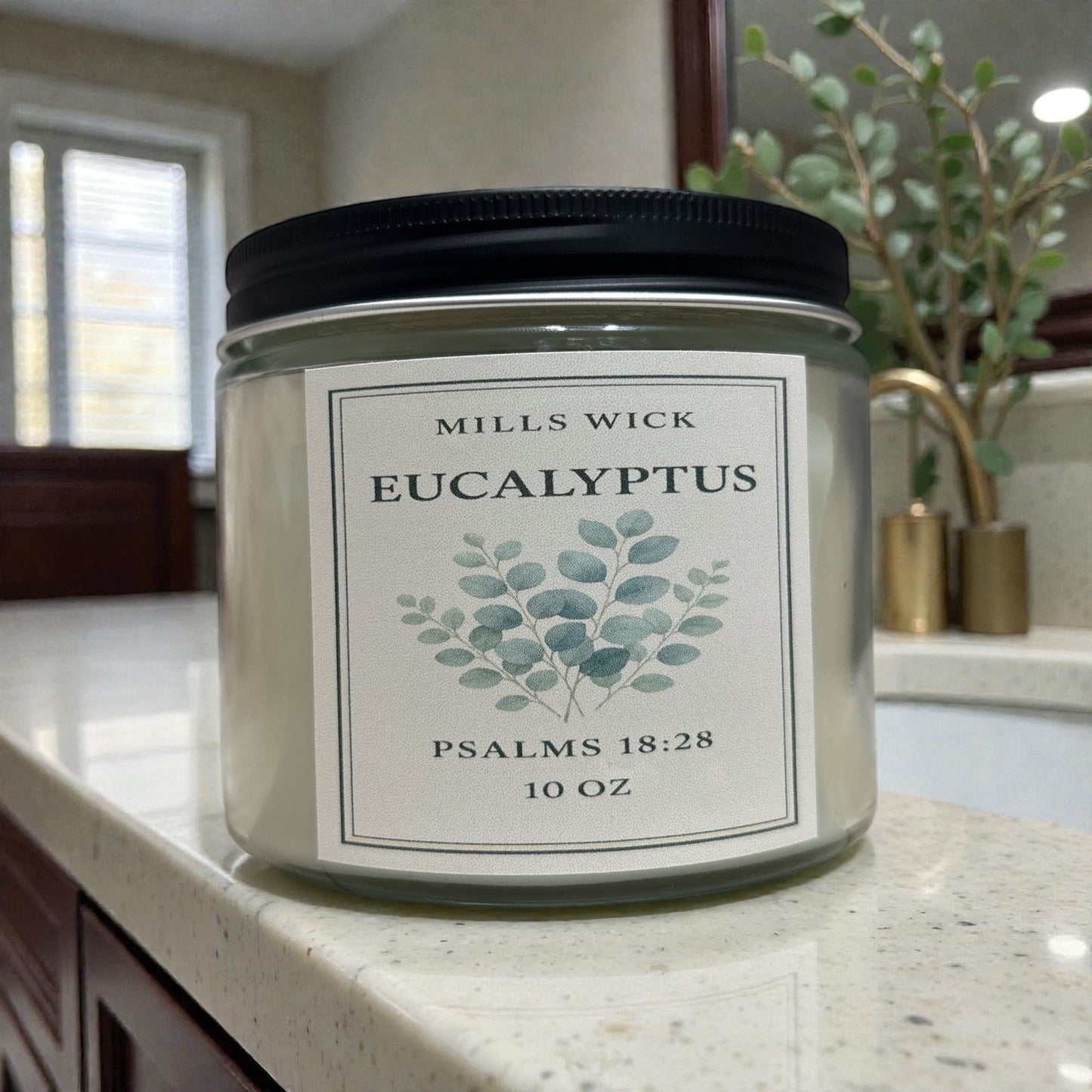 Eucalyptus Refresh: 10oz Soy CandleMillswicksoycandlesMills WicklatinaownedEucalyptus Refresh: 10oz Soy Candlescentedsoycandles