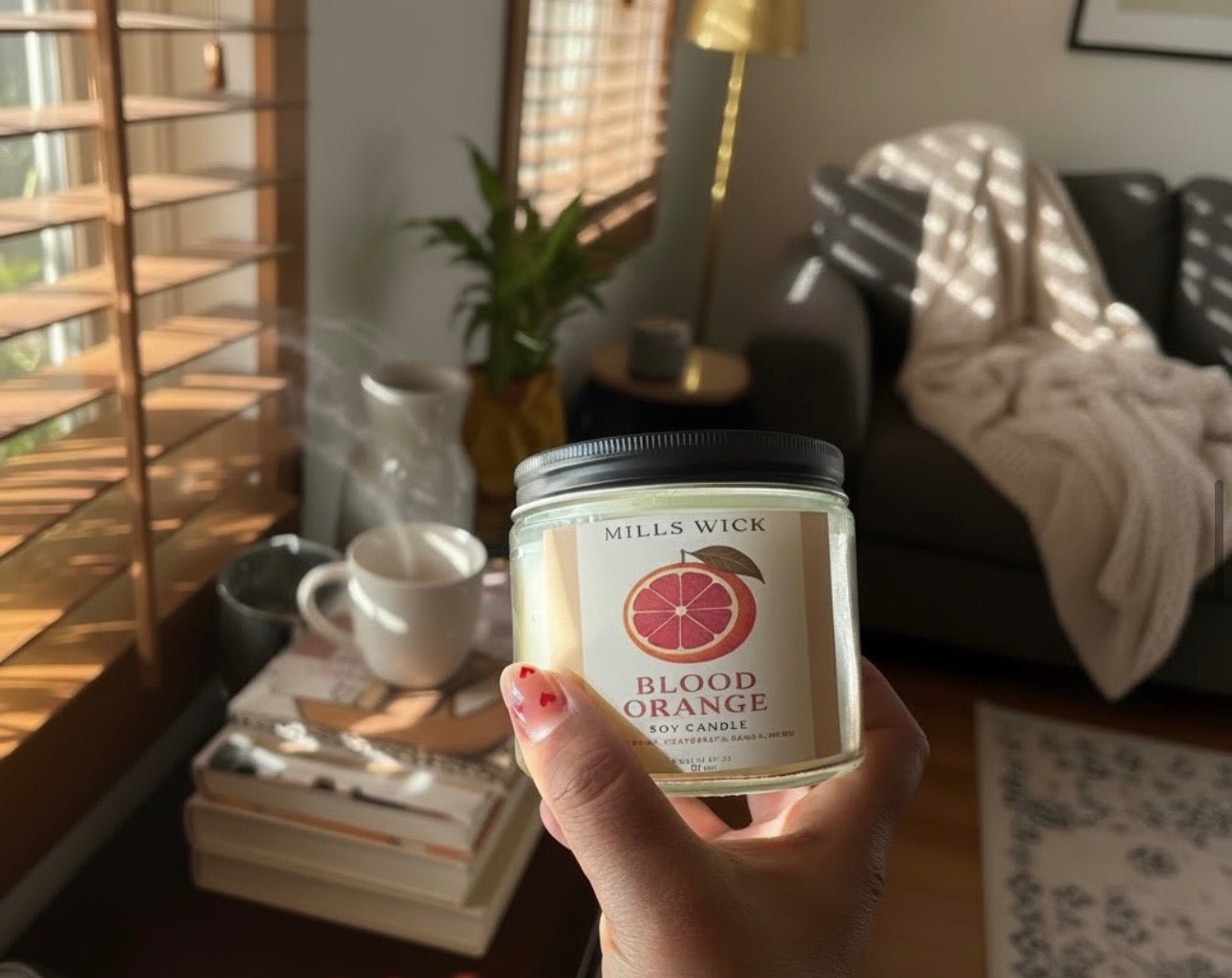 Soy scented candle - Blood orangeMillswickscented candlessoycandlesMills WicklatinaownedSoy scented candle - Blood orangescentedsoycandles
