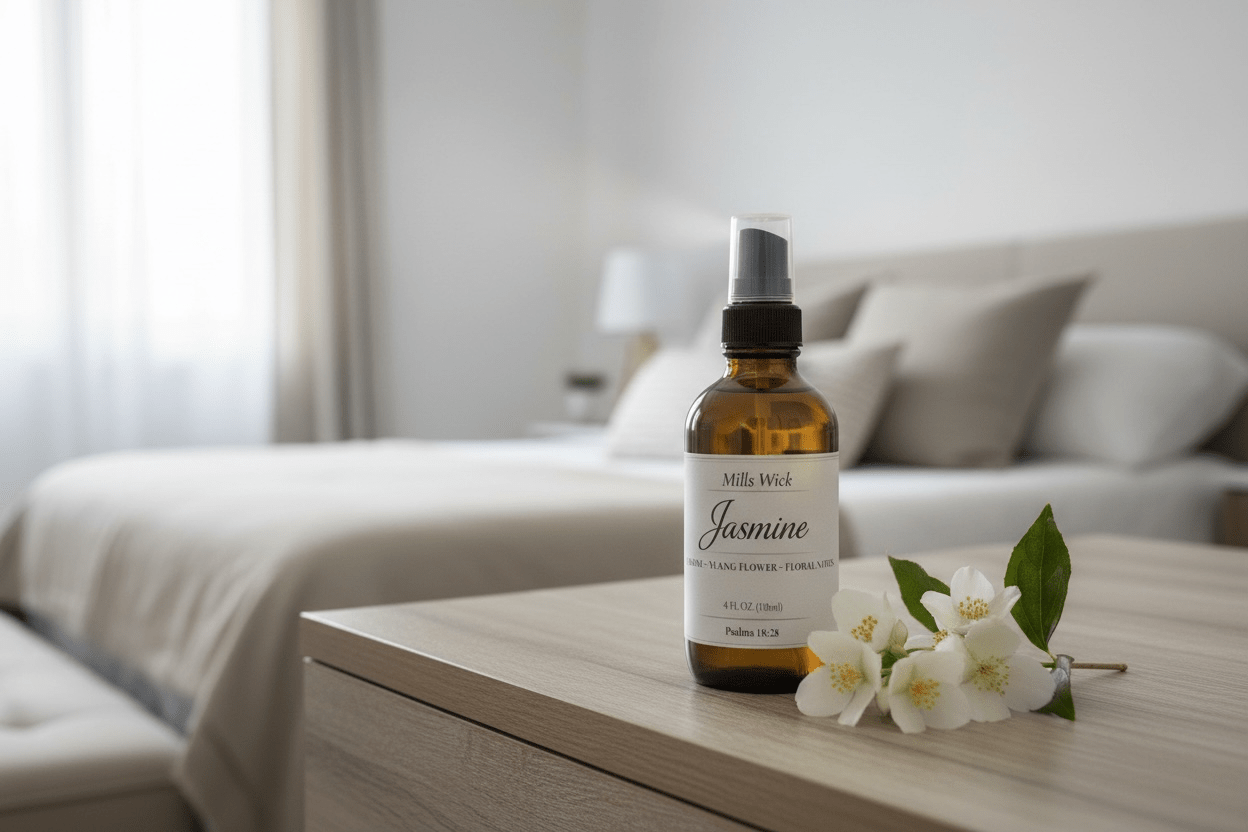 Jasmine room spray 4fl ozMillswickRoom spraysoycandlesMills WicklatinaownedJasmine room spray 4fl ozscentedsoycandles