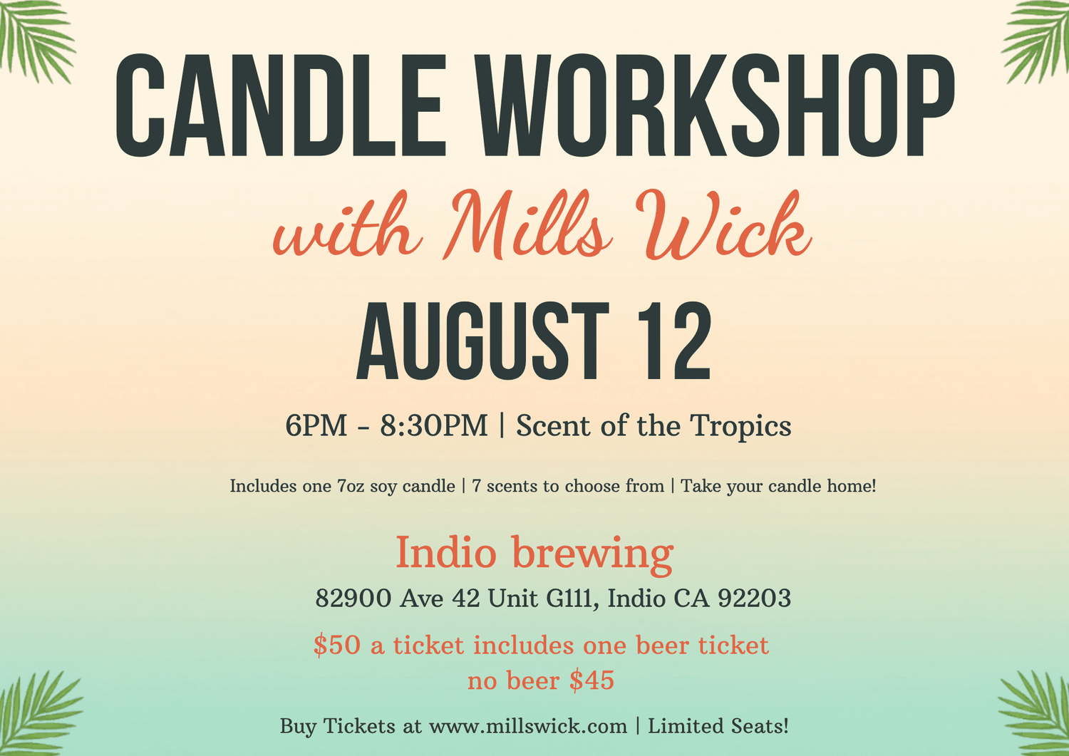 Events-Candle Workshop - Mills Wick