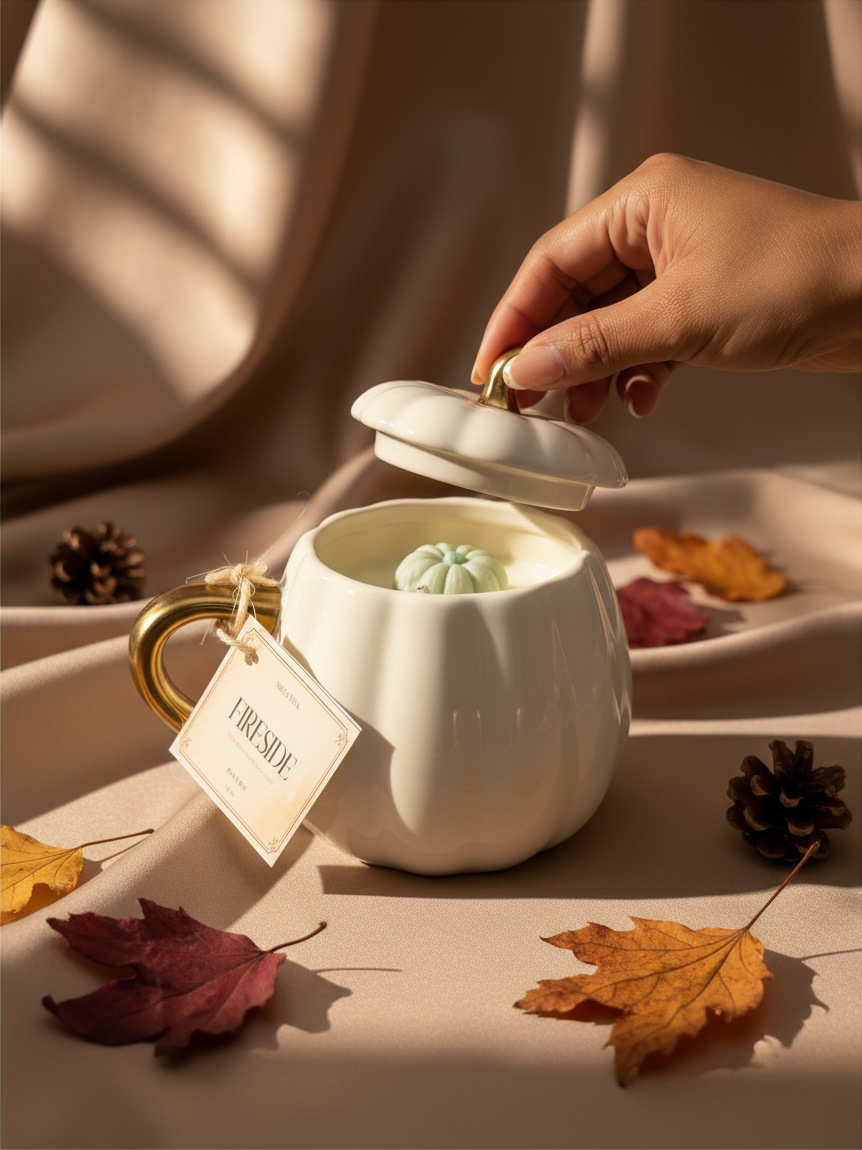 Fireside — 14 oz pumpkin Soy Candle