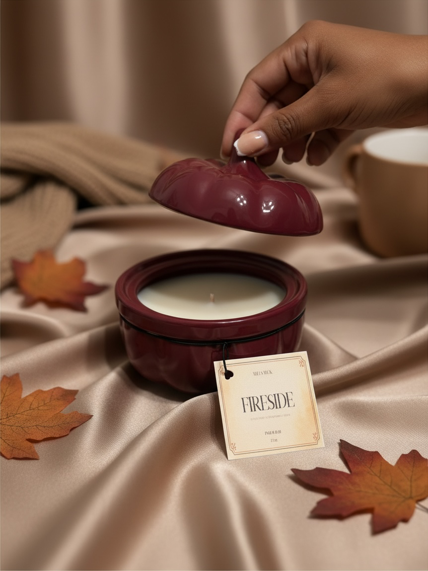 Fireside — 13 oz Wickless Pumpkin Candle
