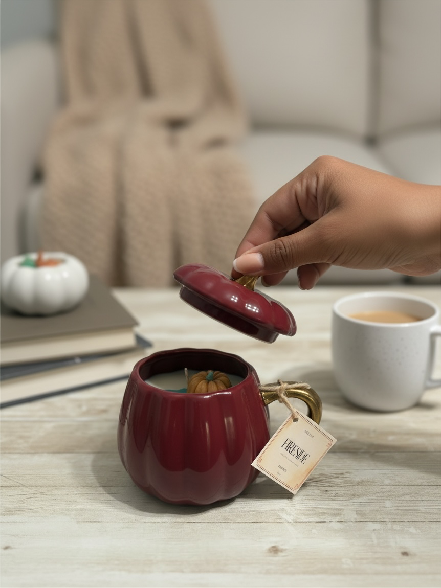 Fireside — 14 oz pumpkin Soy Candle