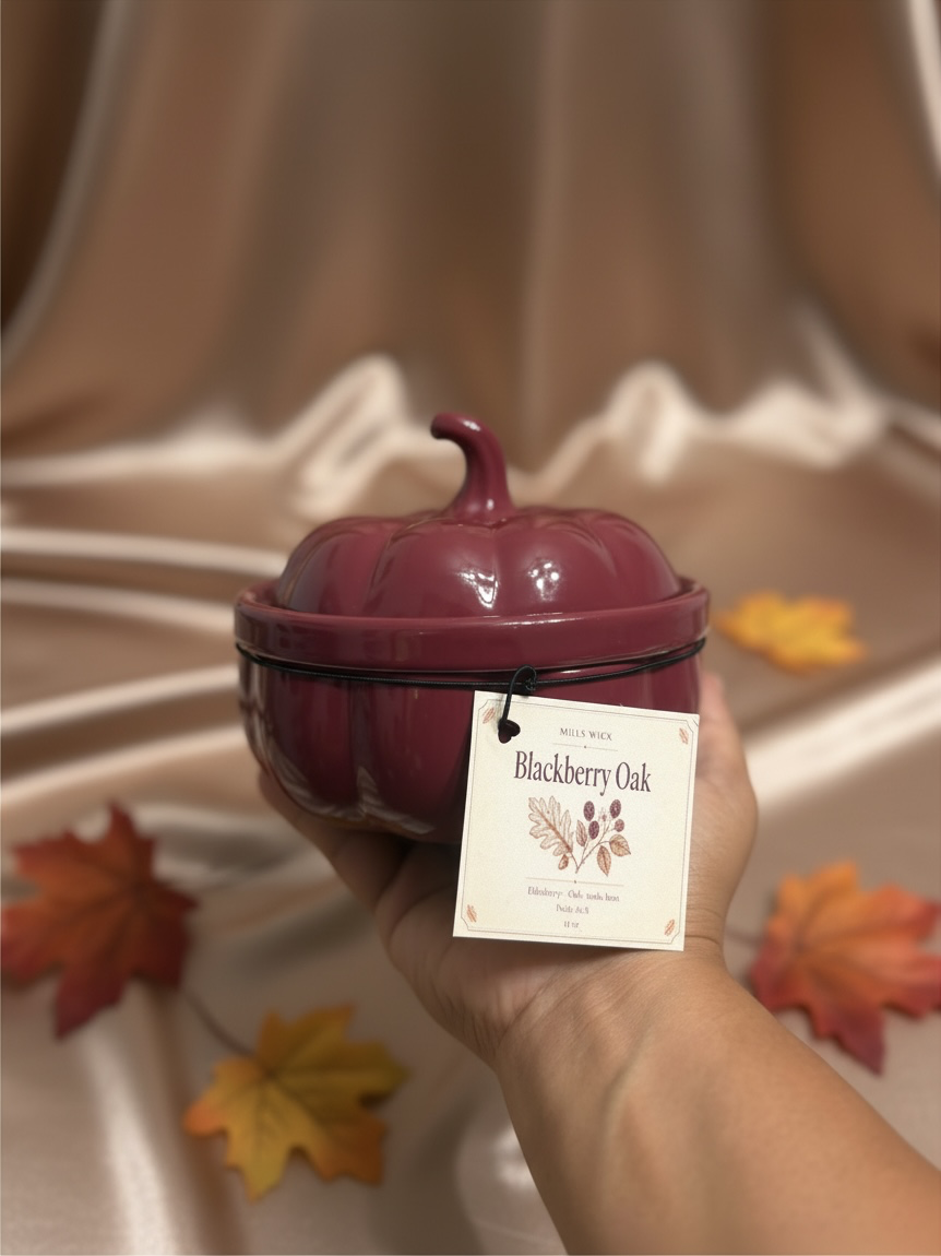 Blackberry Oak — 13 oz Wickless Pumpkin candle