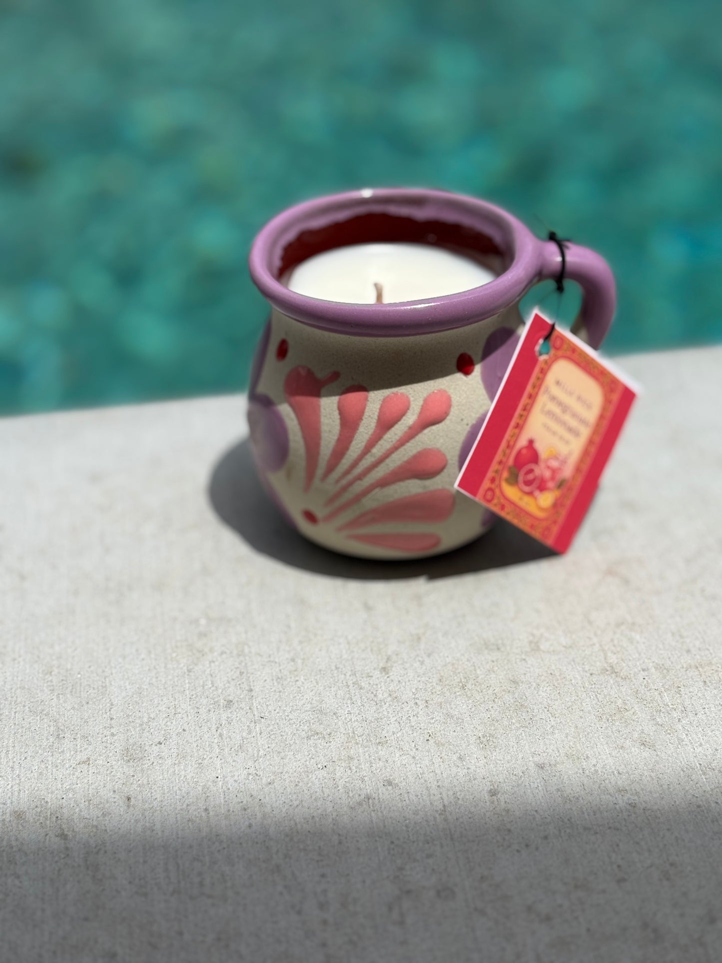 Pomegranate Lemonade | 6 oz Artisan Candle in a Repurposable Mexican Taza