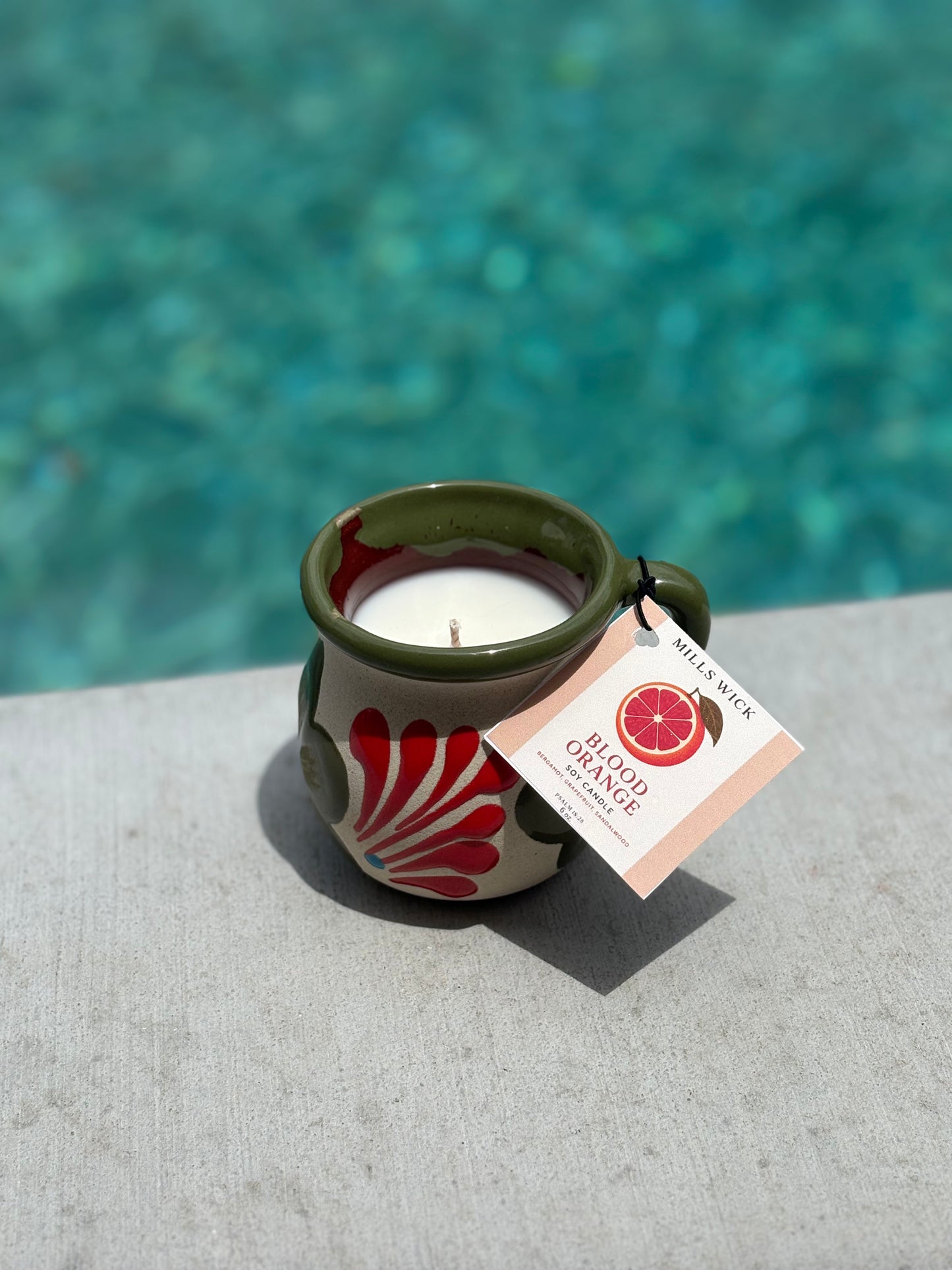 Blood Orange | 6 oz Artisan Candle in a Repurposable Mexican Taza