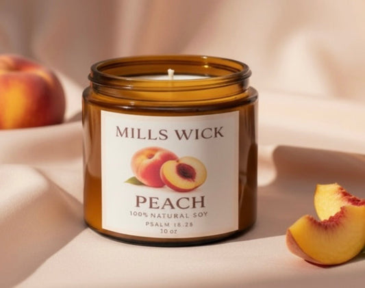soy scented candle-peach🍑Millswickscented candlessoycandlesMills Wicklatinaownedsoy scented candle-peach🍑scentedsoycandles