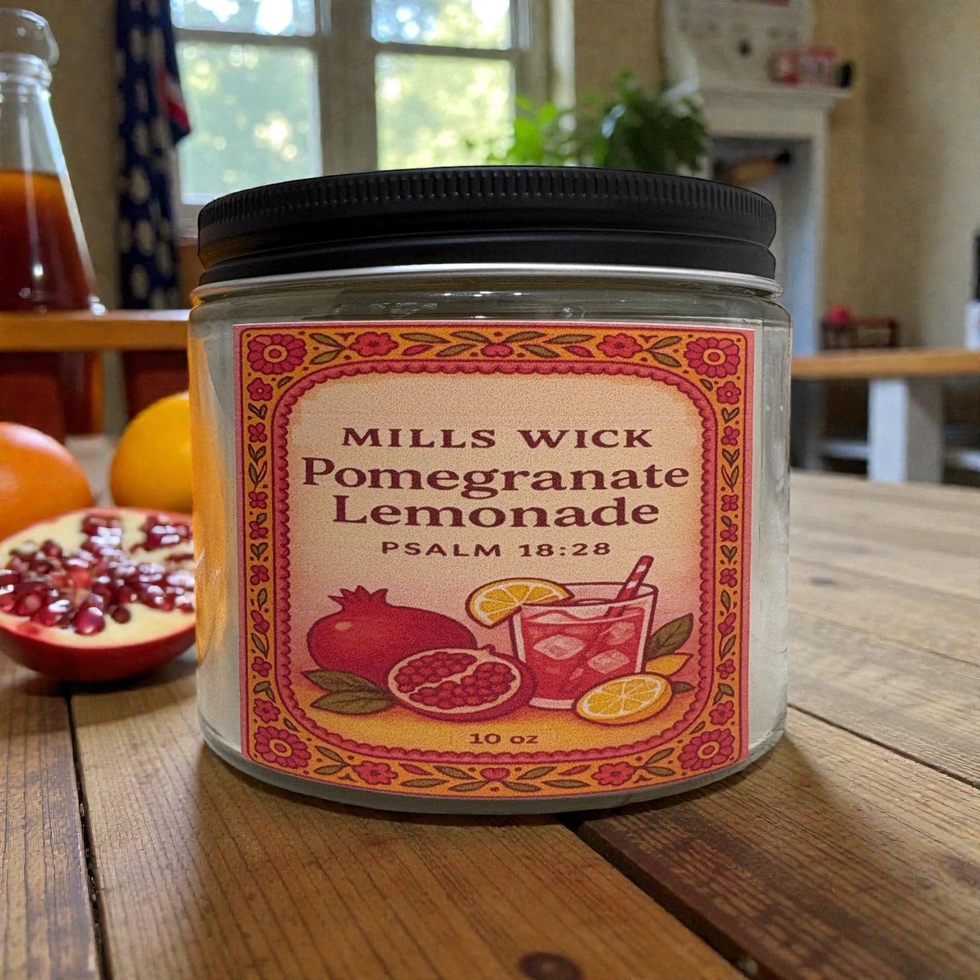 Pomegranate lemonade soy candle - 10ozMillswicksoycandlesMills WicklatinaownedPomegranate lemonade soy candle - 10ozscentedsoycandles