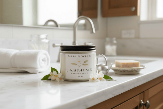 Jasmine scented soy candle - 10ozMillswicksoycandlesMills WicklatinaownedJasmine scented soy candle - 10ozscentedsoycandles