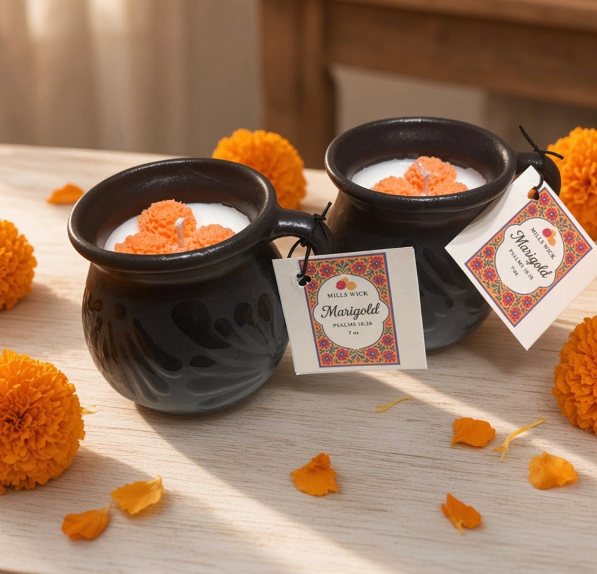 Marigold/Cempasuchil-Soy CandleMillswicksoycandlesMills WicklatinaownedMarigold/Cempasuchil-Soy Candlescentedsoycandles