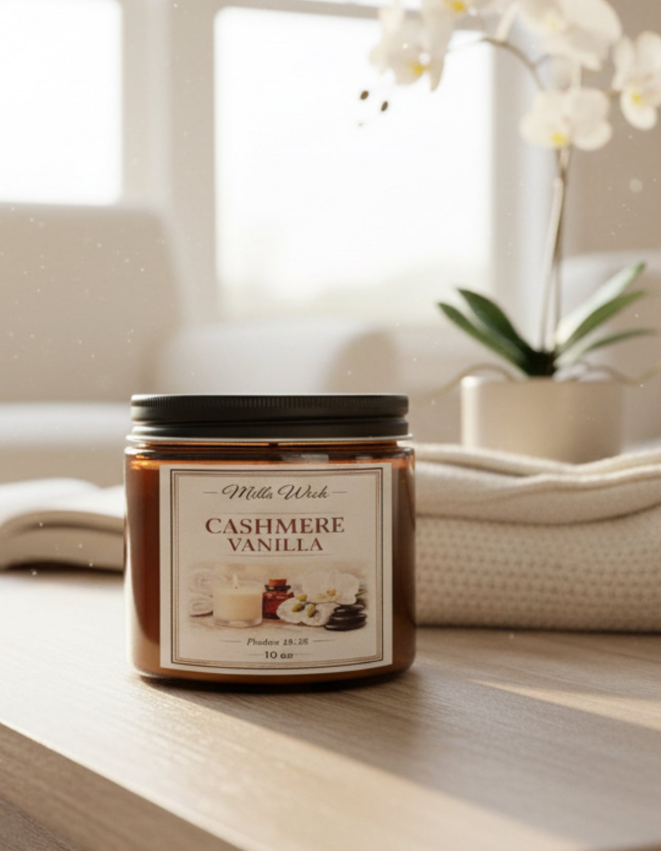 Cashmere vanilla - 10oz soy candleMillswicksoycandlesMills WicklatinaownedCashmere vanilla - 10oz soy candlescentedsoycandles