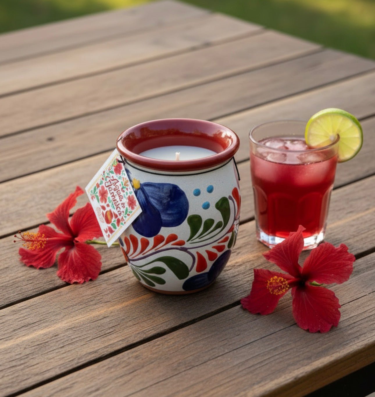 Agua de Jamaica | 12 oz Soy Candle in a Mexican CantaritoMillswicksoycandlesMills WicklatinaownedAgua de Jamaica | 12 oz Soy Candle in a Mexican Cantaritoscentedsoycandles