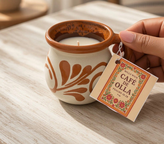 Cafe de olla soy candleMillswicksoycandlesMills WicklatinaownedCafe de olla soy candlescentedsoycandles