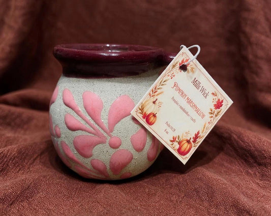 Pumpkin marshmallow 6oz CandleMillswicksoycandlesMills WicklatinaownedPumpkin marshmallow 6oz Candlescentedsoycandles