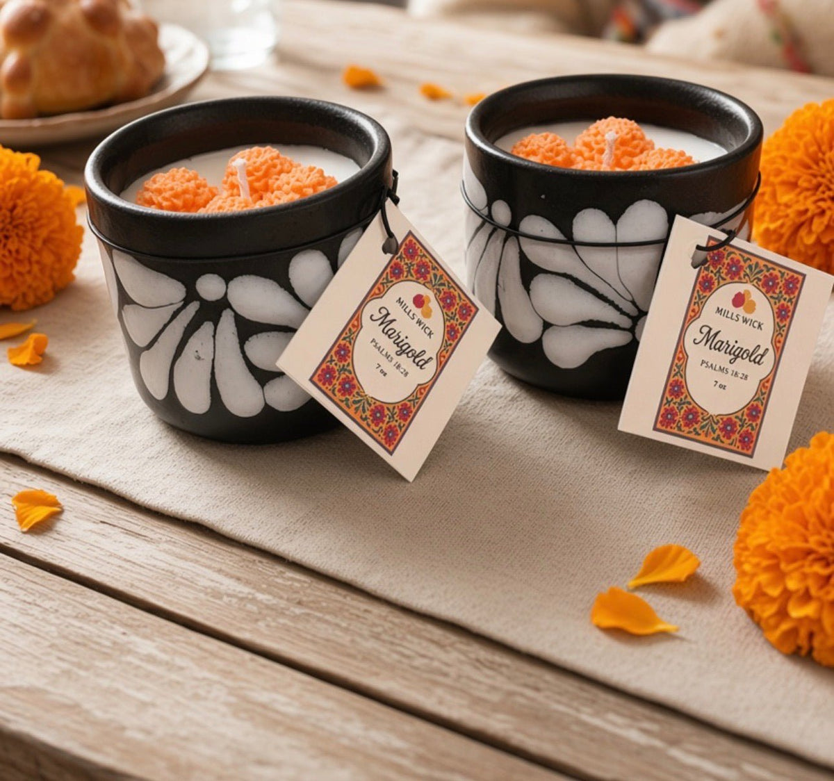 Marigold/Cempasuchil-Soy CandleMillswicksoycandlesMills WicklatinaownedMarigold/Cempasuchil-Soy Candlescentedsoycandles