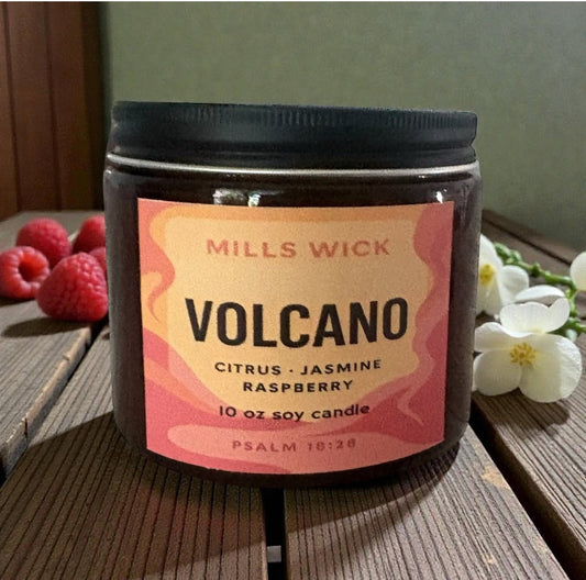 Volcano Bliss 10oz CandleMillswicksoycandlesMills WicklatinaownedVolcano Bliss 10oz Candlescentedsoycandles