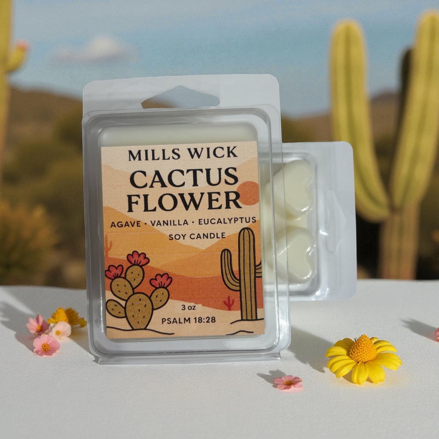 🌵 Cactus Flower Glow - Wax MeltsMillswickscented candlessoycandlesMills Wicklatinaowned🌵 Cactus Flower Glow - Wax Meltsscentedsoycandles
