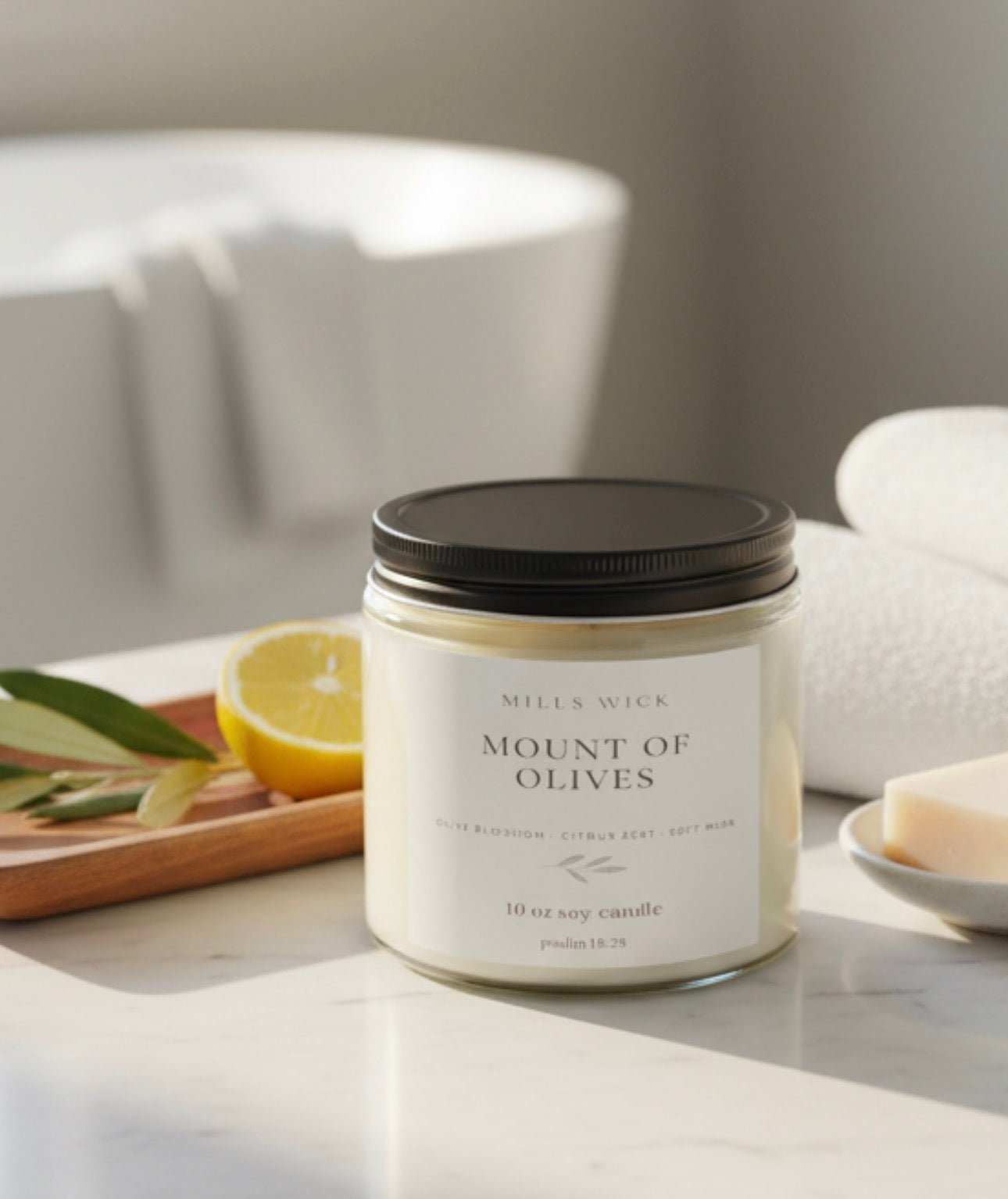 Mount of Olives: Premium Soy CandleMillswicksoycandlesMills WicklatinaownedMount of Olives: Premium Soy Candlescentedsoycandles