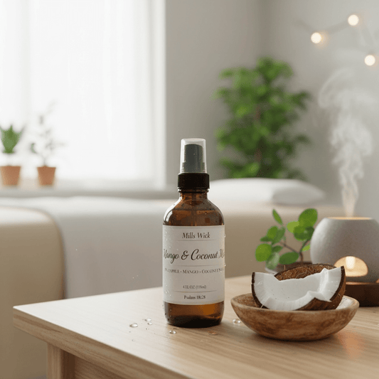 Mango coconut milk room spray 4 fl ozMillswickRoom spraysoycandlesMills WicklatinaownedMango coconut milk room spray 4 fl ozscentedsoycandles