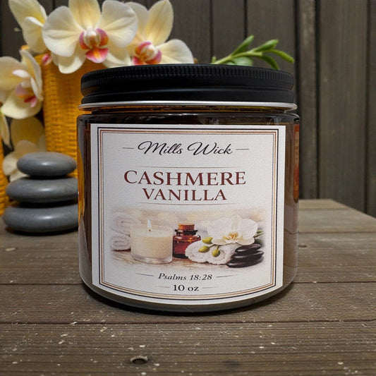 Cashmere vanilla - 10oz soy candleMillswicksoycandlesMills WicklatinaownedCashmere vanilla - 10oz soy candlescentedsoycandles