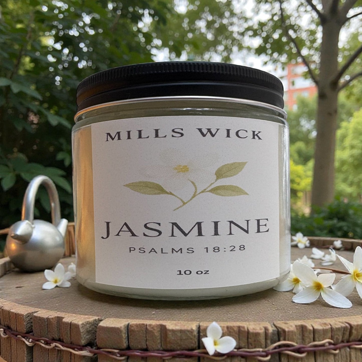 Jasmine scented soy candle - 10ozMillswicksoycandlesMills WicklatinaownedJasmine scented soy candle - 10ozscentedsoycandles