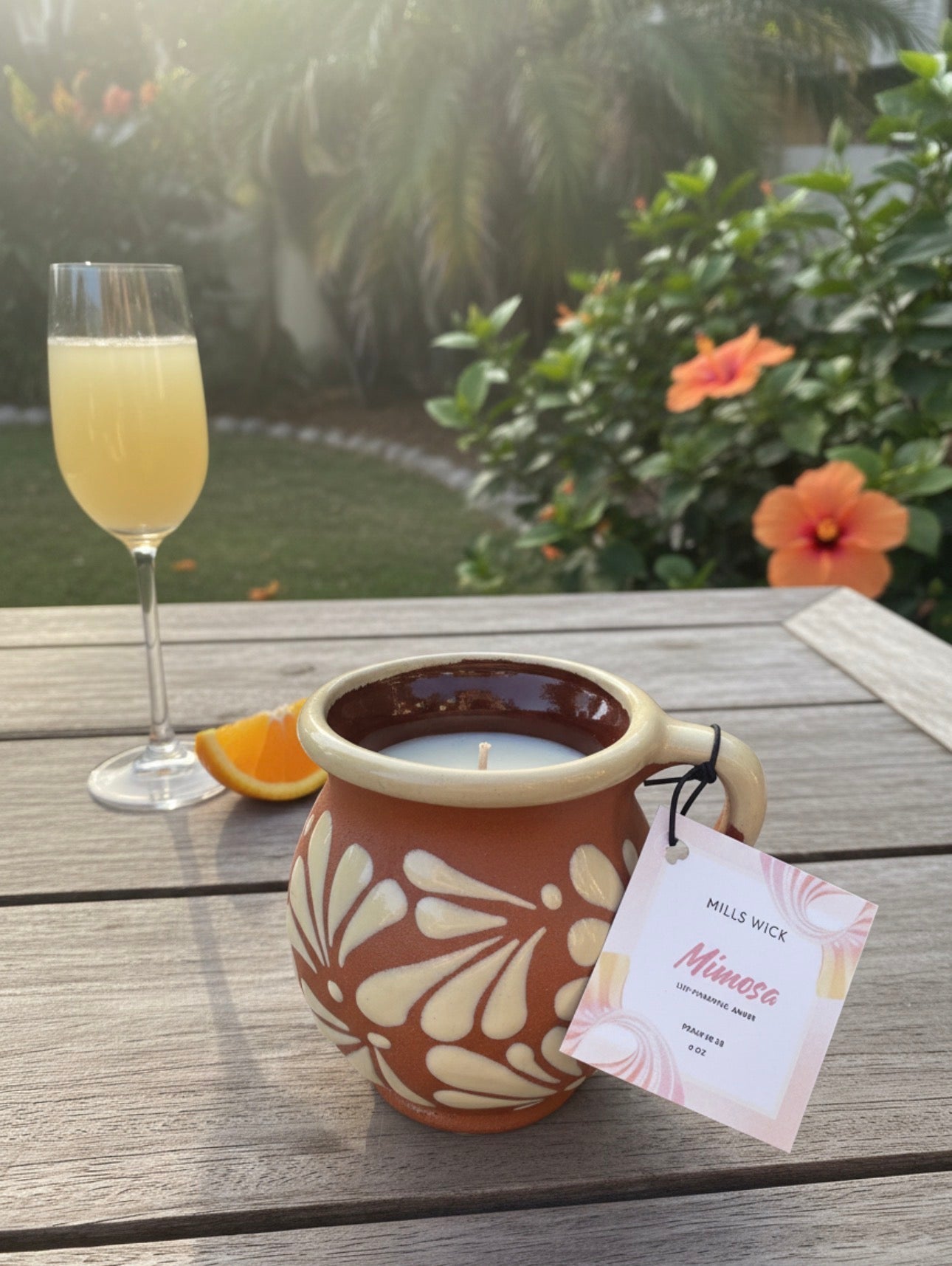 Mimosa | 6 oz Soy Candle in a Mexican TazaMillswicksoycandlesMills WicklatinaownedMimosa | 6 oz Soy Candle in a Mexican Tazascentedsoycandles
